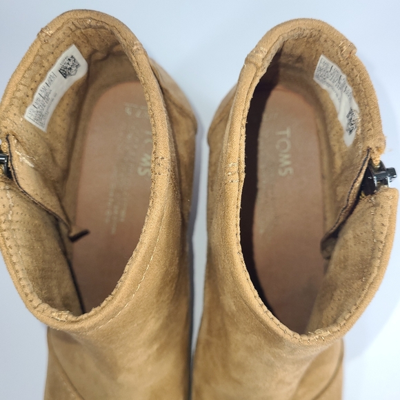 TOMS Suede Ankle Boots In Tan - Picture 7 of 11
